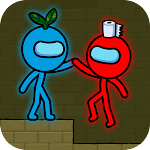 Red and Blue Stickman